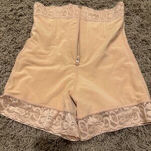 Lace Trim High-Waisted Shapewear Shorts booty enhancer